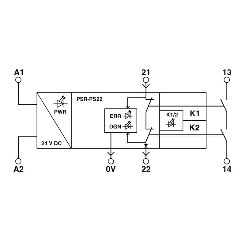 PSR-PS22-1NO-1NC-24VDC-SC - 耦合继电器