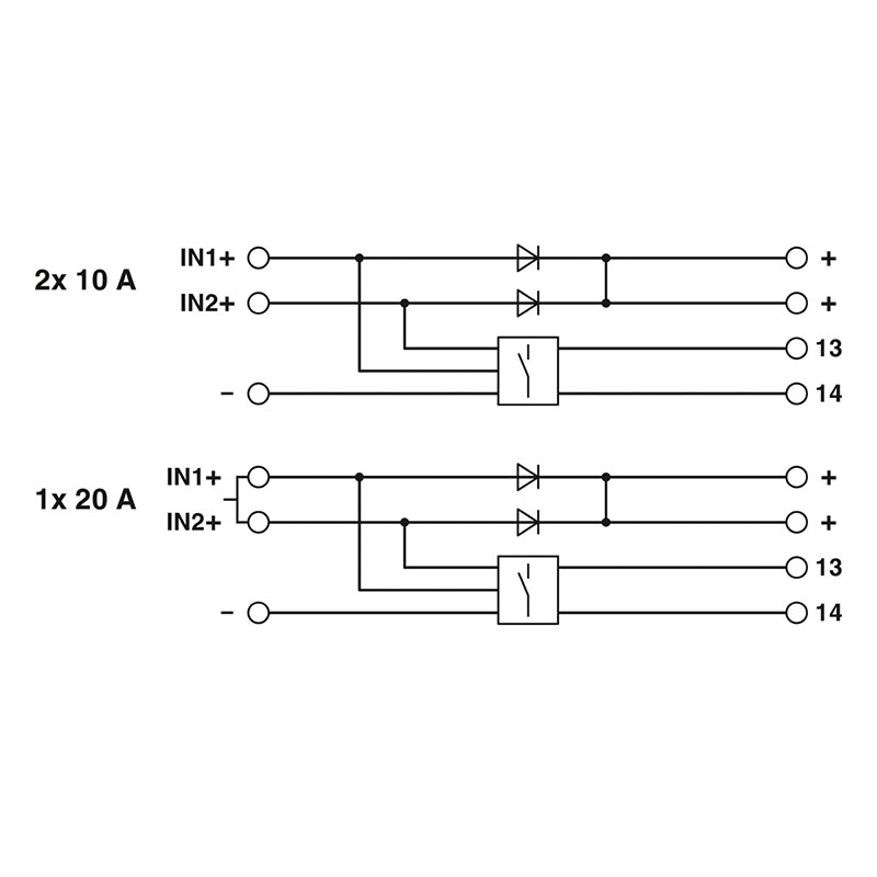 TRIO-DIODE/48DC/2X10/1X20 - 冗余模块