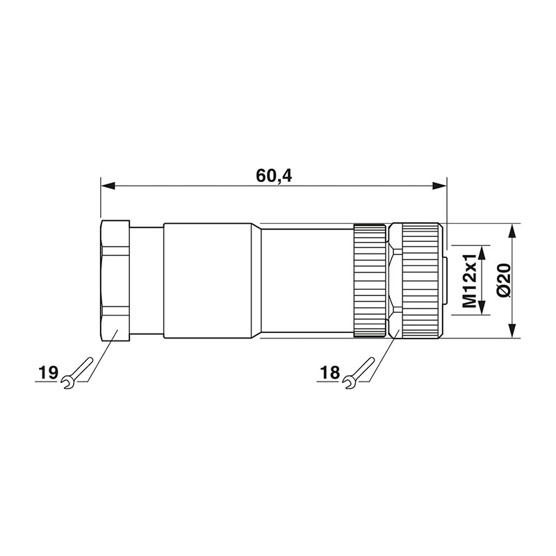 SACC-M12FS-5CON-PG11-M PWR - 电源连接器