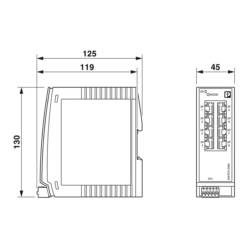 FL SWITCH 2208 PN - Industrial Ethernet Switch