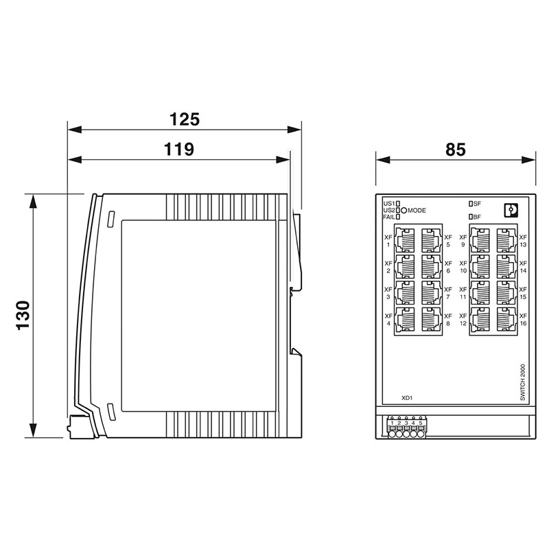 FL SWITCH 2216 - Industrial Ethernet Switch