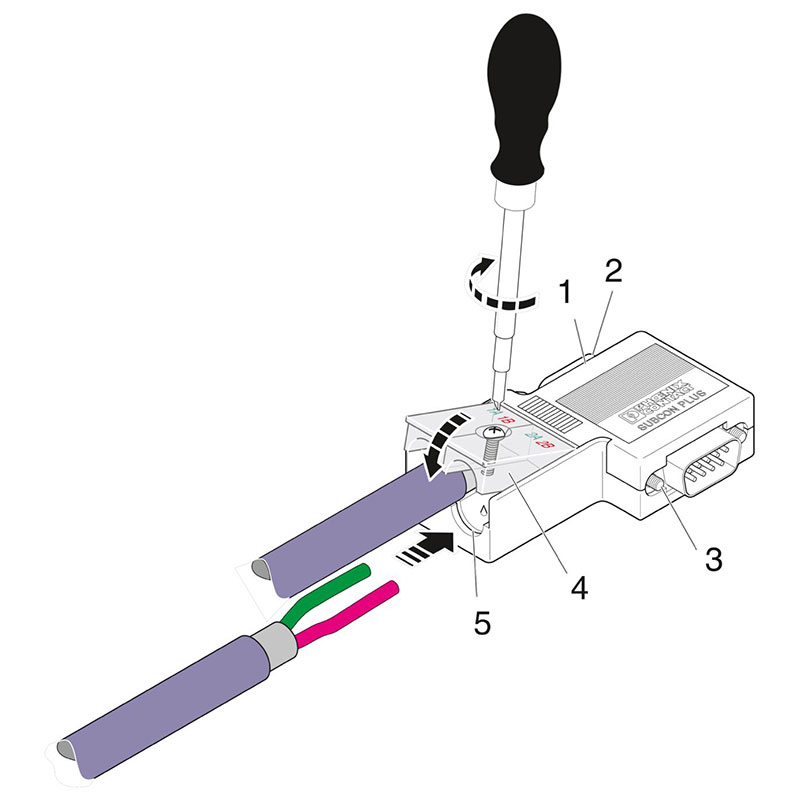 SUBCON-PLUS-PROFIB/90/PG/IDC - D-SUB总线连接