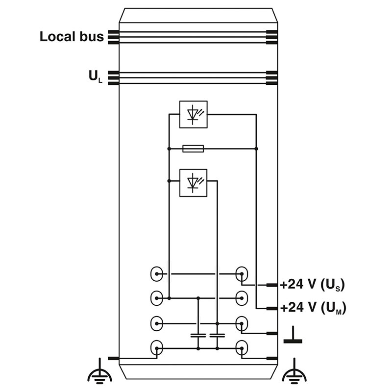 IB IL 24 PWR IN/F-PAC - 电源模块