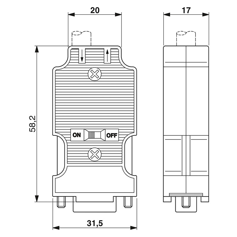 SUBCON-PLUS-PROFIB/AX/SC - D-SUB总线连接器