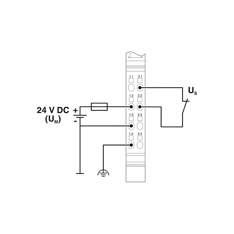 IB IL 24 PWR IN/F-PAC - 电源模块