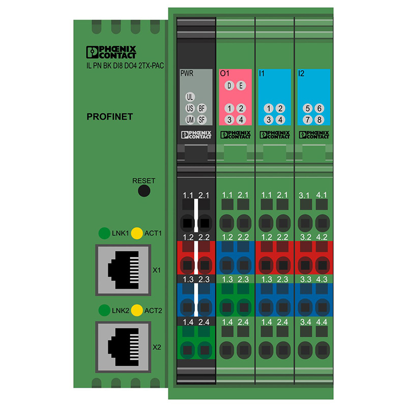 IL PN BK DI8 DO4 2TX-PAC - 总线耦合器