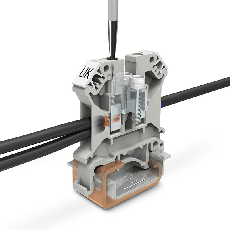 UK 2,5 N BU - 直通式接线端子