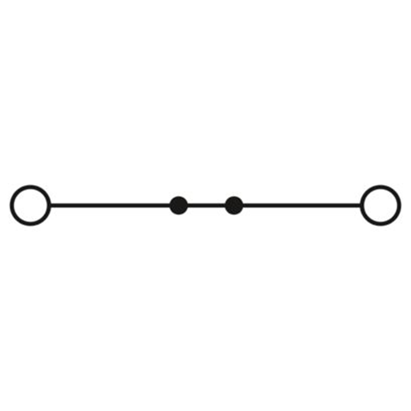 UT 4 BU - 直通式接线端子