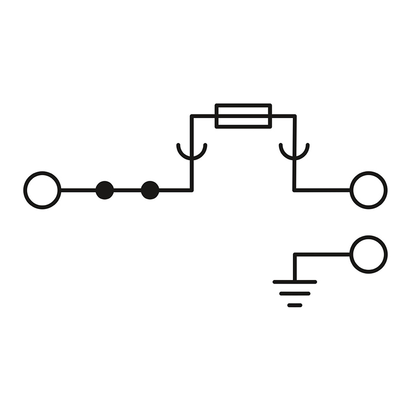 UT 4-PE/HESI (5X20) - 保险丝接线端子