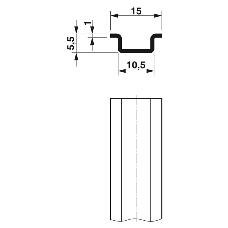 NS 15 UNPERF 2000MM VPE 10 - DIN导轨，未打孔