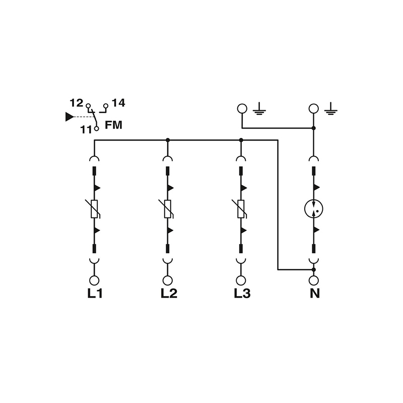 VAL-MS 320/3+1-FM - 2类电涌保护器