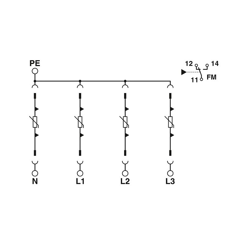 VAL-SEC-T2-4+0-440-FM - 2类电涌保护器