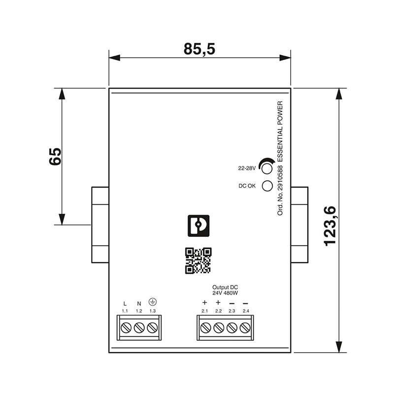 ESSENTIAL-PS/1AC/24DC/480W/EE - 电源