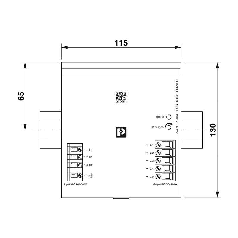 ESSENTIAL-PS/3AC/24DC/480W/EE - 电源