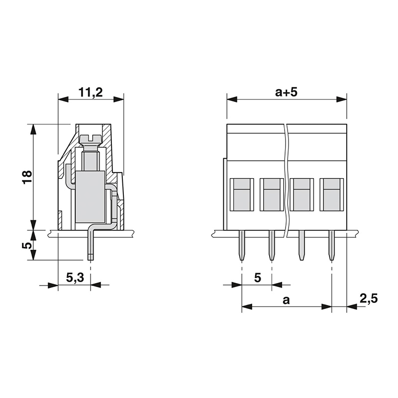 MKDS 3/ 4 - PCB端子