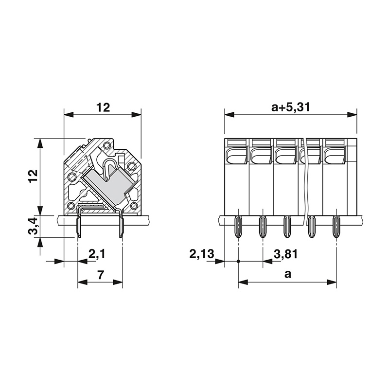 SPTA 1,5/ 6-3,81 - PCB端子