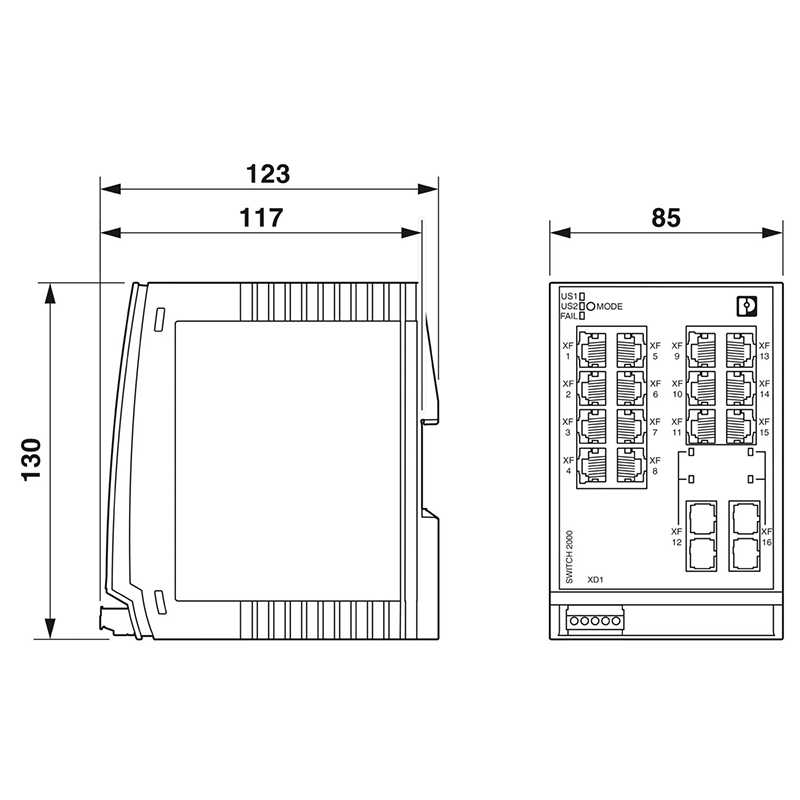 FL SWITCH 2214-2FX - Industrial Ethernet Switch