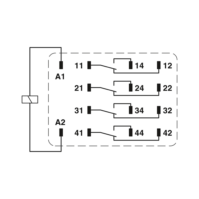 REL-IR4/24DC/4X21 - 单个继电器