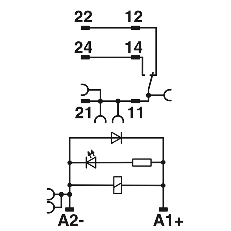 RIF-1-RPT-LDP-24DC/1X21MS - 继电器模块