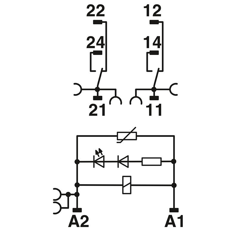 RIF-1-RPT-LV-230AC/2X21MS - 继电器模块