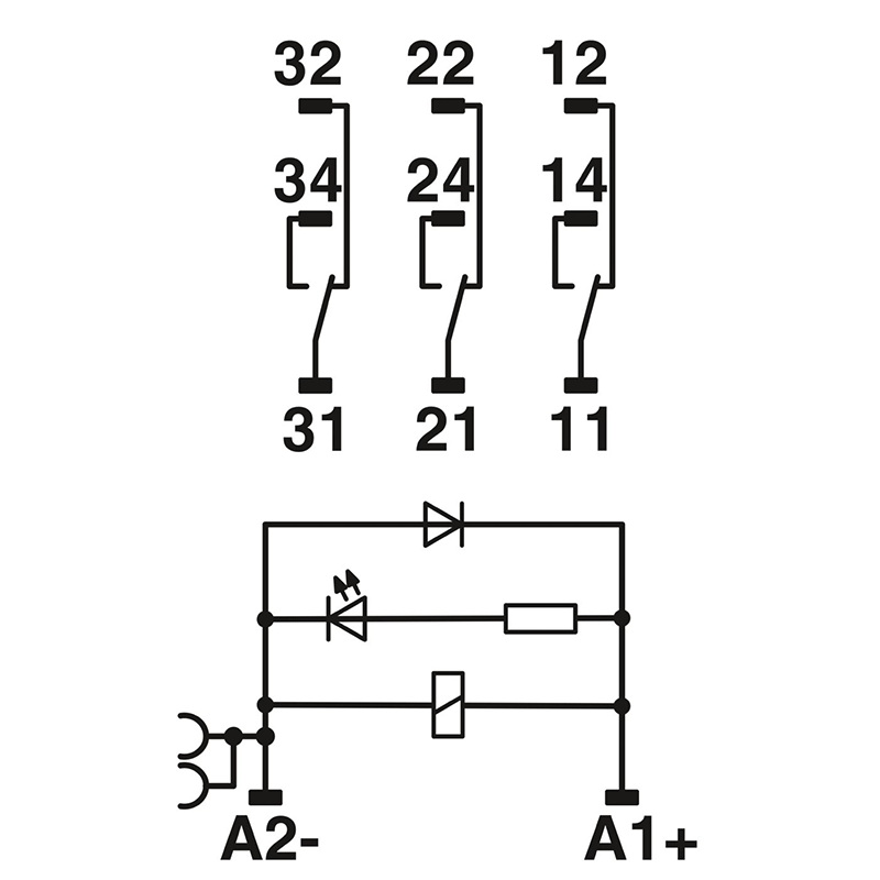 RIF-3-RPT-LDP-24DC/3X21 - 继电器模块