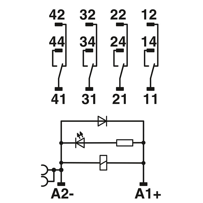 RIF-2-RPT-LDP-24DC/4X21/EX - 继电器模块