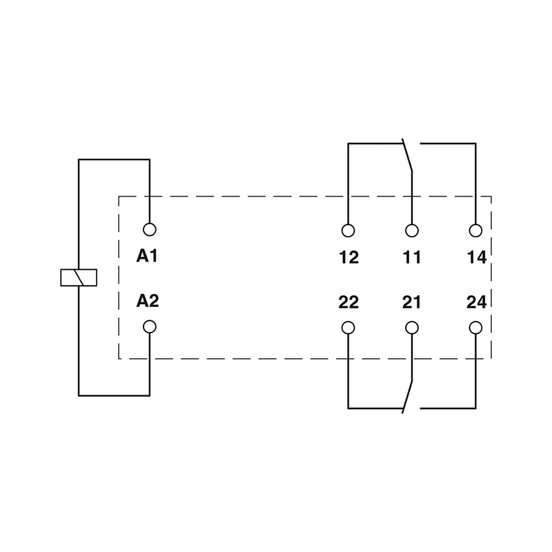 REL-MR-BL-24DC/21-21/MS - 单个继电器