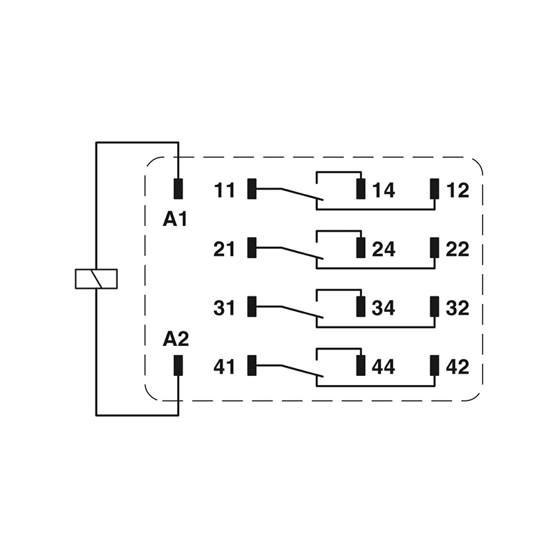 REL-IR4/L-230AC/4X21AU - 单个继电器