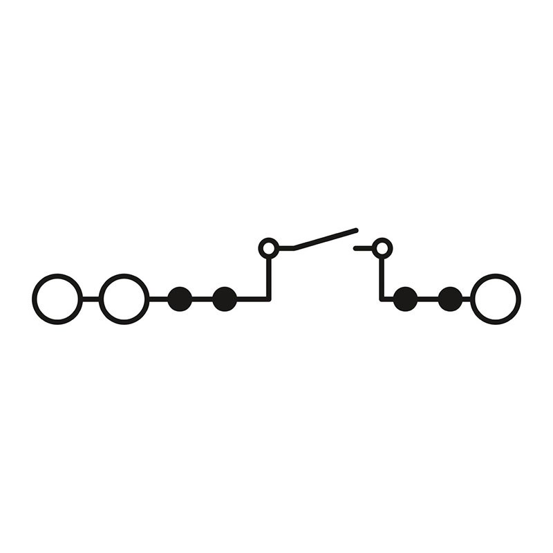 PT 2,5-TWIN-MTB BU - 刀闸分断接线端子