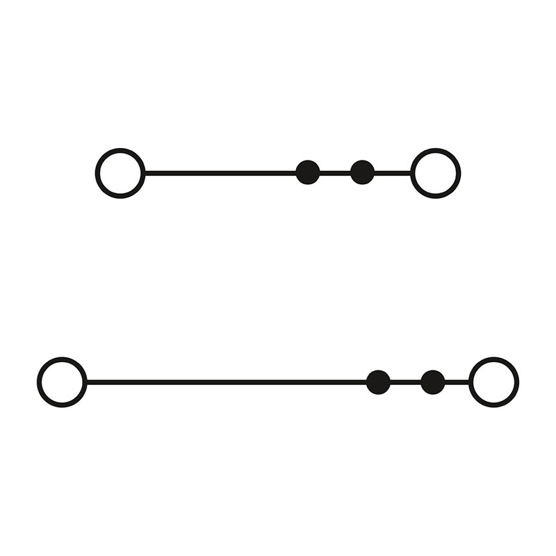 PTTBS 1,5/S WH/U-BK/O-RD - 双层接线端子